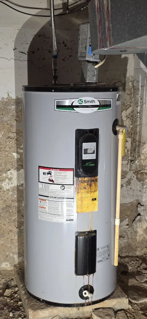 Water heater after a service visit in a Westminster, MD home